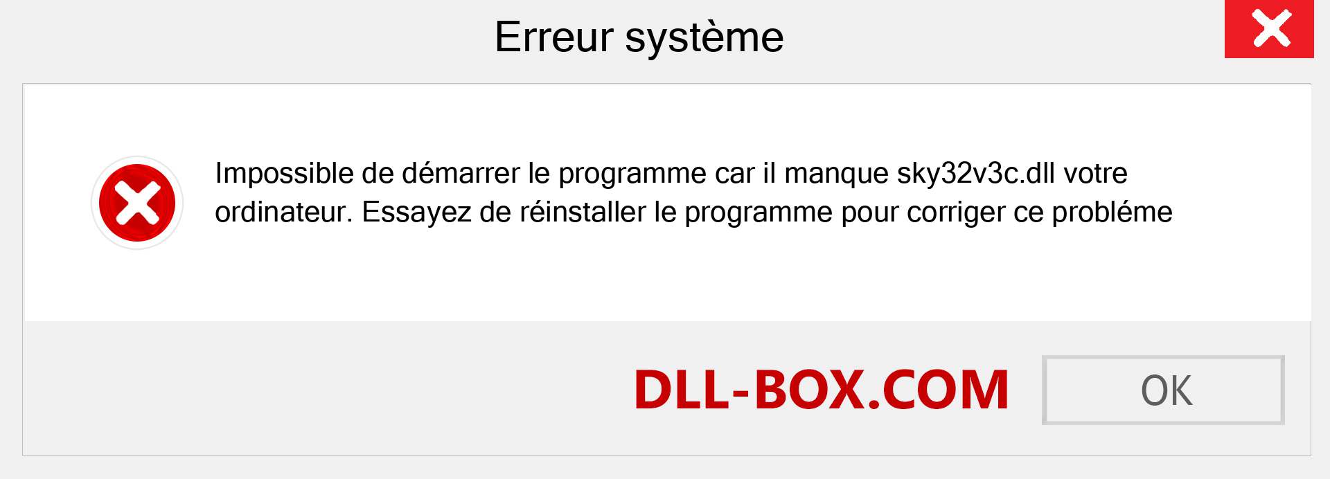 Le fichier sky32v3c.dll est manquant ?. Télécharger pour Windows 7, 8, 10 - Correction de l'erreur manquante sky32v3c dll sur Windows, photos, images